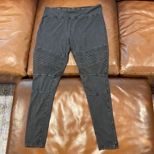 Dark gray MOTO leggings - european style